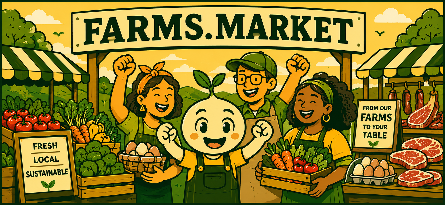 Adaptations Fresh Feast farmers market banner